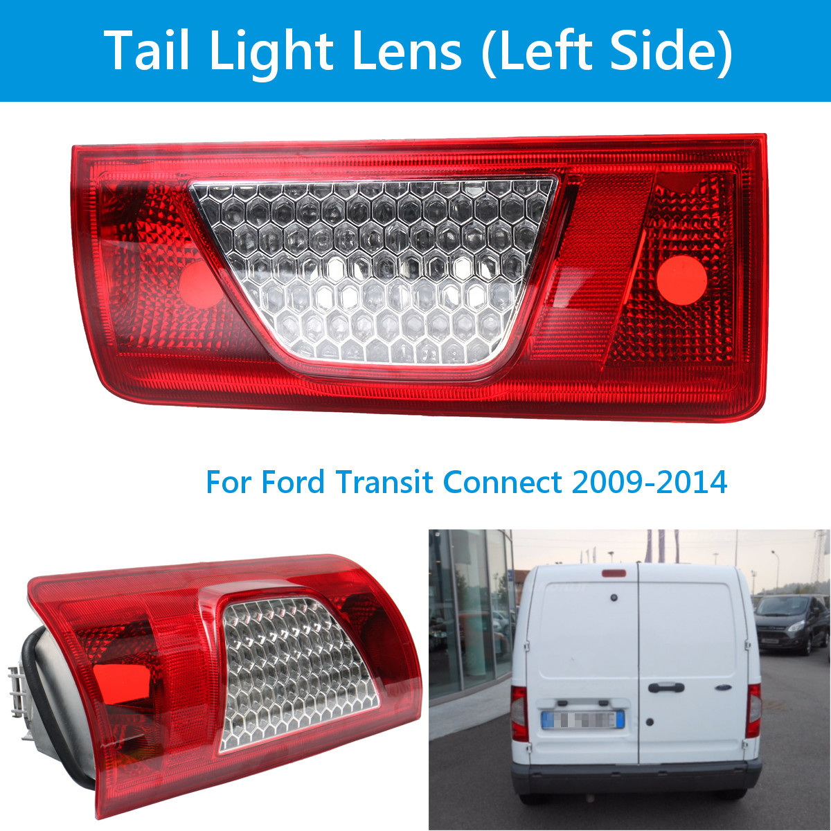 Car-Left-Tail-Lamp-Light-Lens-Cover-Replacement-with-No-Bulb-Wire-For-Ford-Transit-Connect-2009-2014-1549593