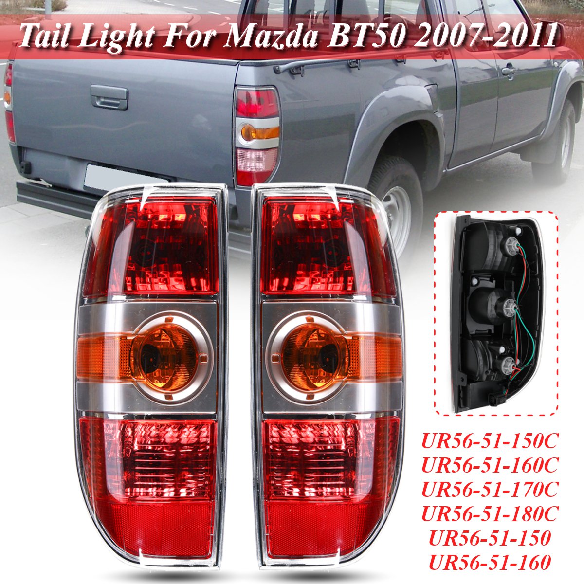 Car-LeftRight-LED-Rear-Tail-Light-Brake-Lamp-Red-for-Mazda-BT50-2007-2011-1417414