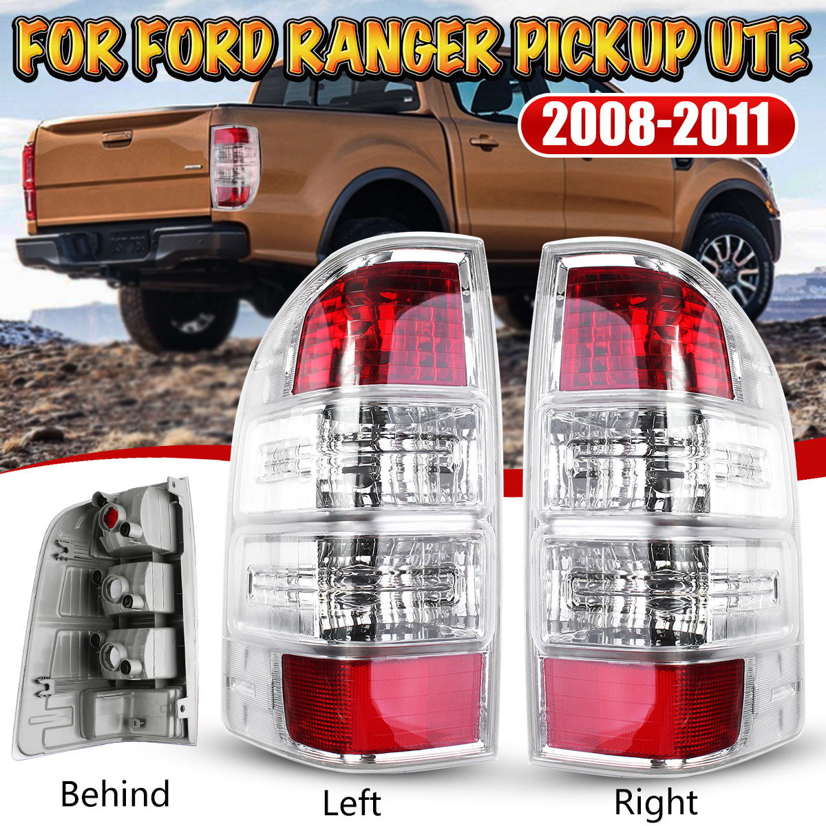 Car-LeftRight-Rear-Tail-Light-Assembly-Lamp-with-No-Bulb-for-Ford-Ranger-Pickup-Ute-2008-2011-1416882