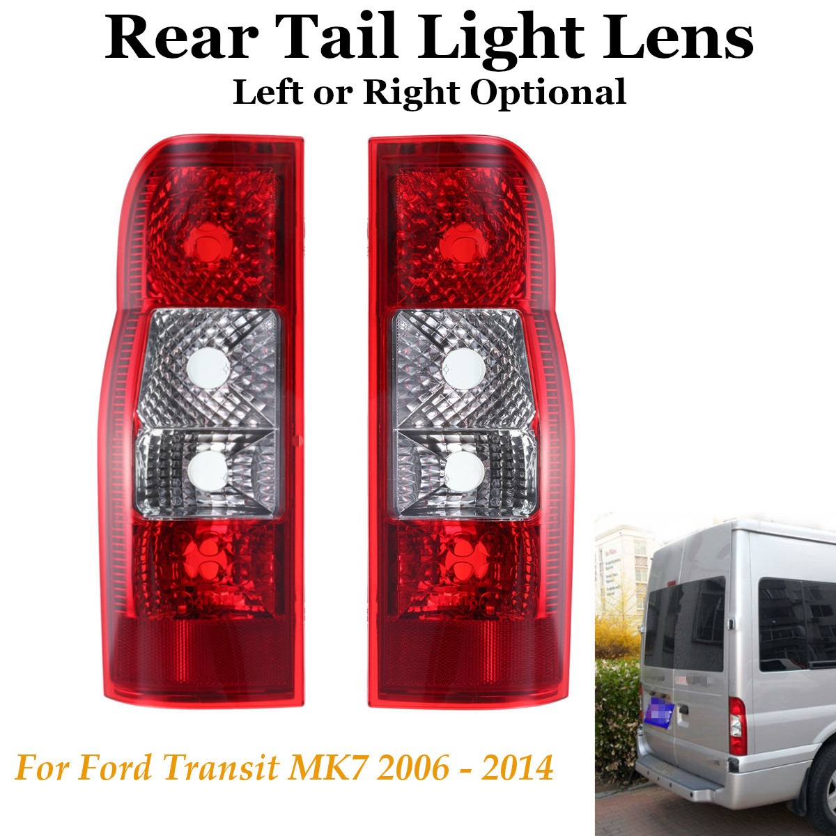 Car-LeftRight-Rear-Tail-Light-Lens-Cover-For-Ford-Transit-MK7-2006-2014-Panel-Van-1625986