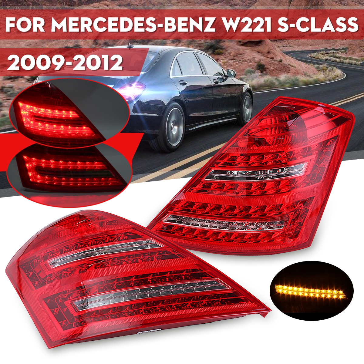 Car-Rear-LED-Tail-Light-Brake-Lamp-Pair-for-Mercedes-Benz-W221-S-Class-2007-2009-1306081