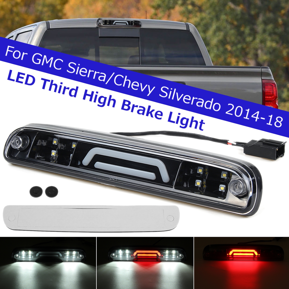 Car-Rear-LED-Third-High-Mount-Brake-Lamp-Stop-Light-For-GMC-Sierra-Chevy-Silverado-2014-2018-1615549