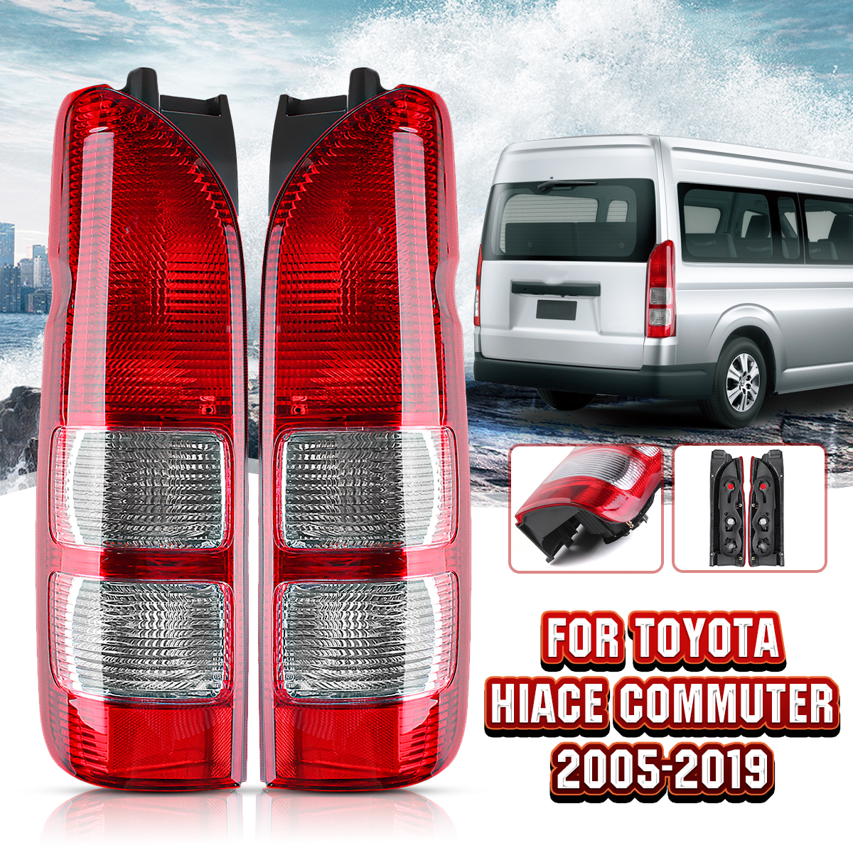 Car-Rear-LeftRight-Tail-Brake-Light-without-Wiring-Harness-For-Toyota-HiaceCommuter-2005-2019-1616083