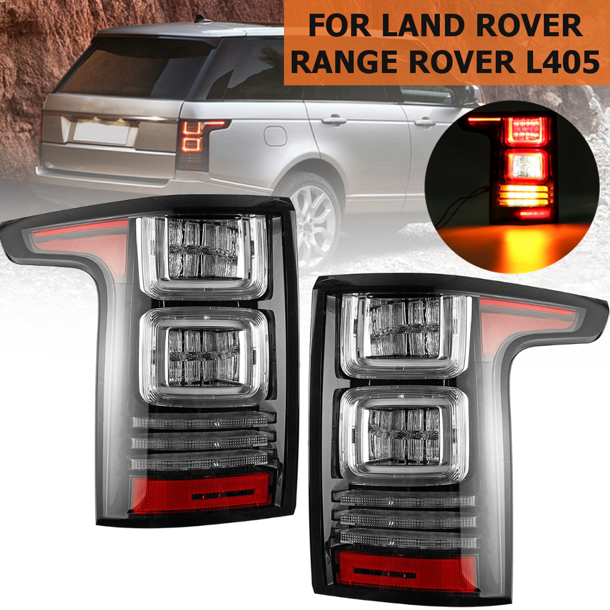 Car-Rear-RightLeft-LED-Tail-Brake-Light-Lamp-White-Lens-with-Bulb-Wiring-Harness-For-LAND-ROVER-RANG-1606109