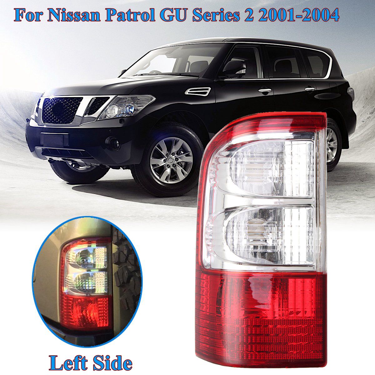 Car-Rear-Tail-Light-Cover-Brake-Lamp-Shell-Left-Side-Red-for-Nissan-Patrol-GU-Series-2-2001-2004-1362249