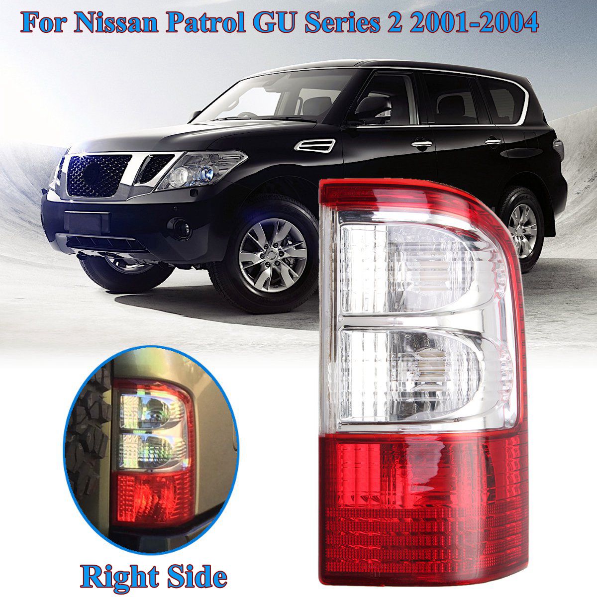 Car-Rear-Tail-Light-Cover-Brake-Lamp-Shell-Right-Side-Red-for-Nissan-Patrol-GU-Series-2-2001-2004-1362258