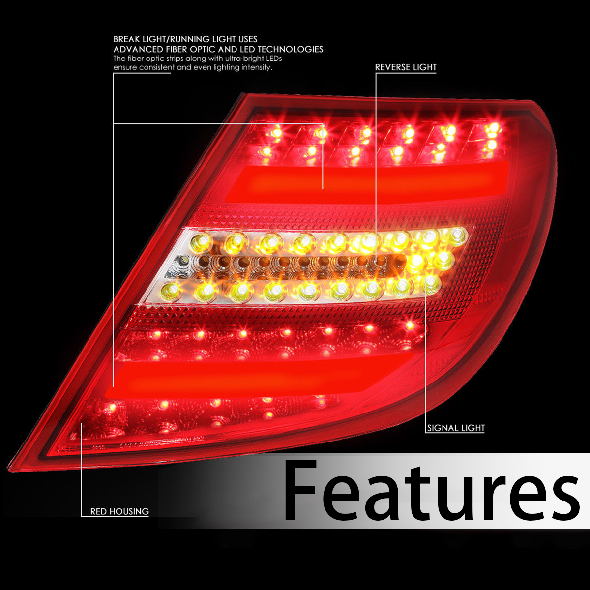 Car-Rear-Tail-Light-LeftRight-for-MERCEDES-BENZ-W204-C-Class-C250-C300-C350-C63-1432056