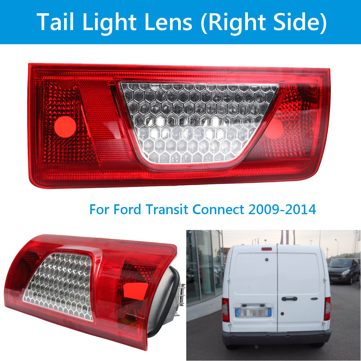 Car-Right-Tail-Lamp-Light-Lens-Cover-Replacement-with-No-Bulb-Wire-For-Ford-Transit-Connect-2009-201-1549592