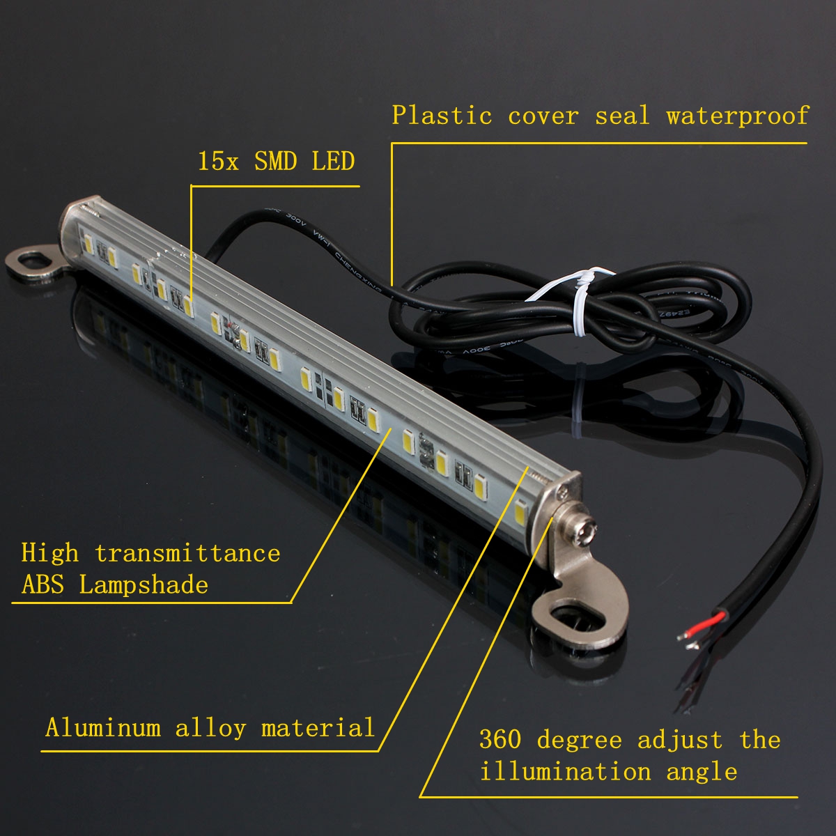 Car-Van-Truck-Trailer-15-LED-License-Number-Plate-Light-Bolt-On-Backup-Lamp-1019705