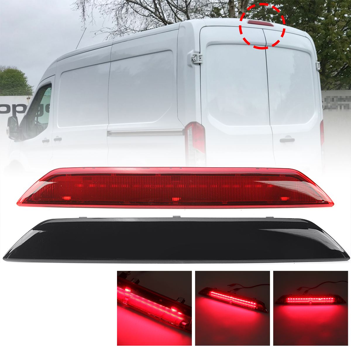 Central-High-Level-Stop-Lamp3RD-Third-Brake-Light-BlackRed-Lens-For-Ford-Transit-MK8-2012-2019-18999-1746364