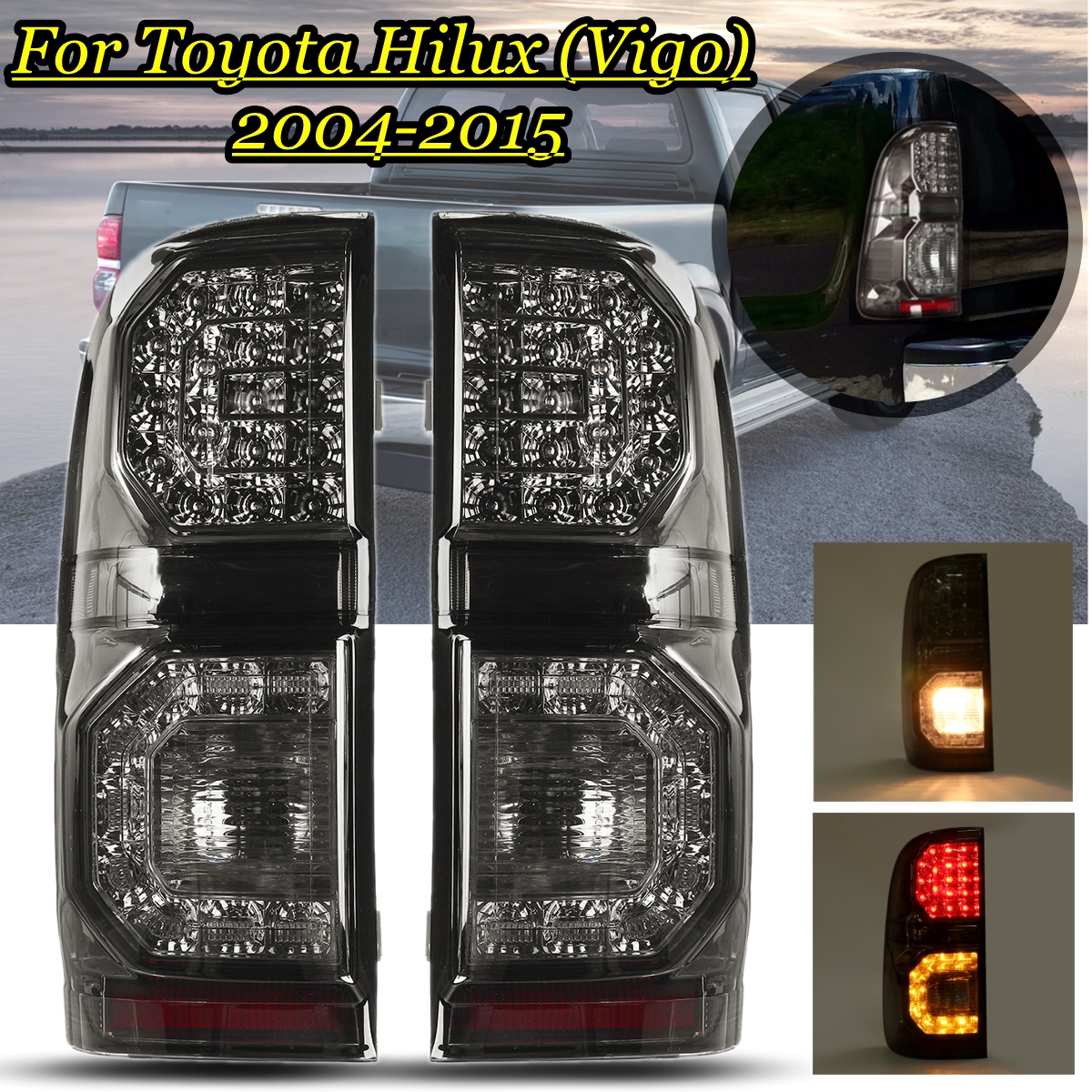 For-Toyota-HiluxVigo-2004-2015-Pair-Car-LED-Rear-Tail-Brake-Light-Lamp-Smoke-Black-1484441