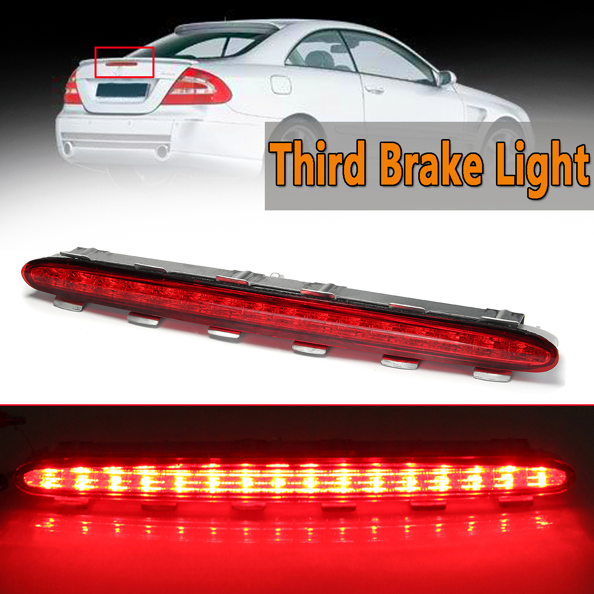 LED-3RD-Third-Brake-Light-High-Mount-Stop-Lamp-Red-Lens-For-Mercedes-Benz-CLK-W209-2002-2009-1338244