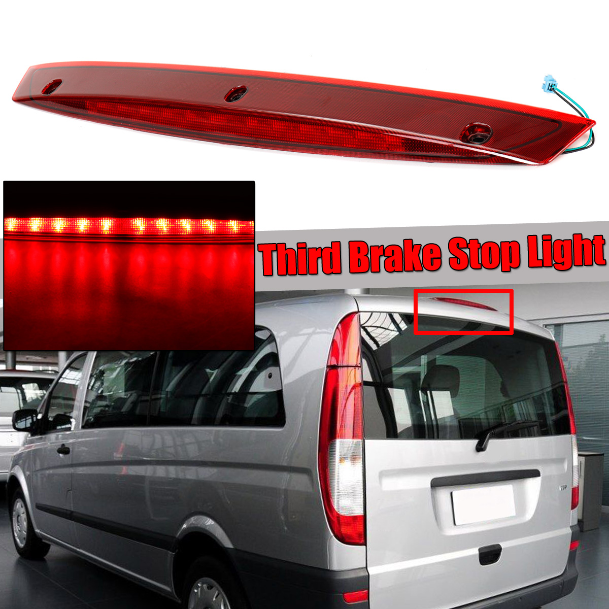 LED-High-Mount-Stop-Lamp-3rd-Third-Rear-Brake-Light-Red-Shell-for-Mercedes-Benz-Vito-Viano-W639-A639-1471343