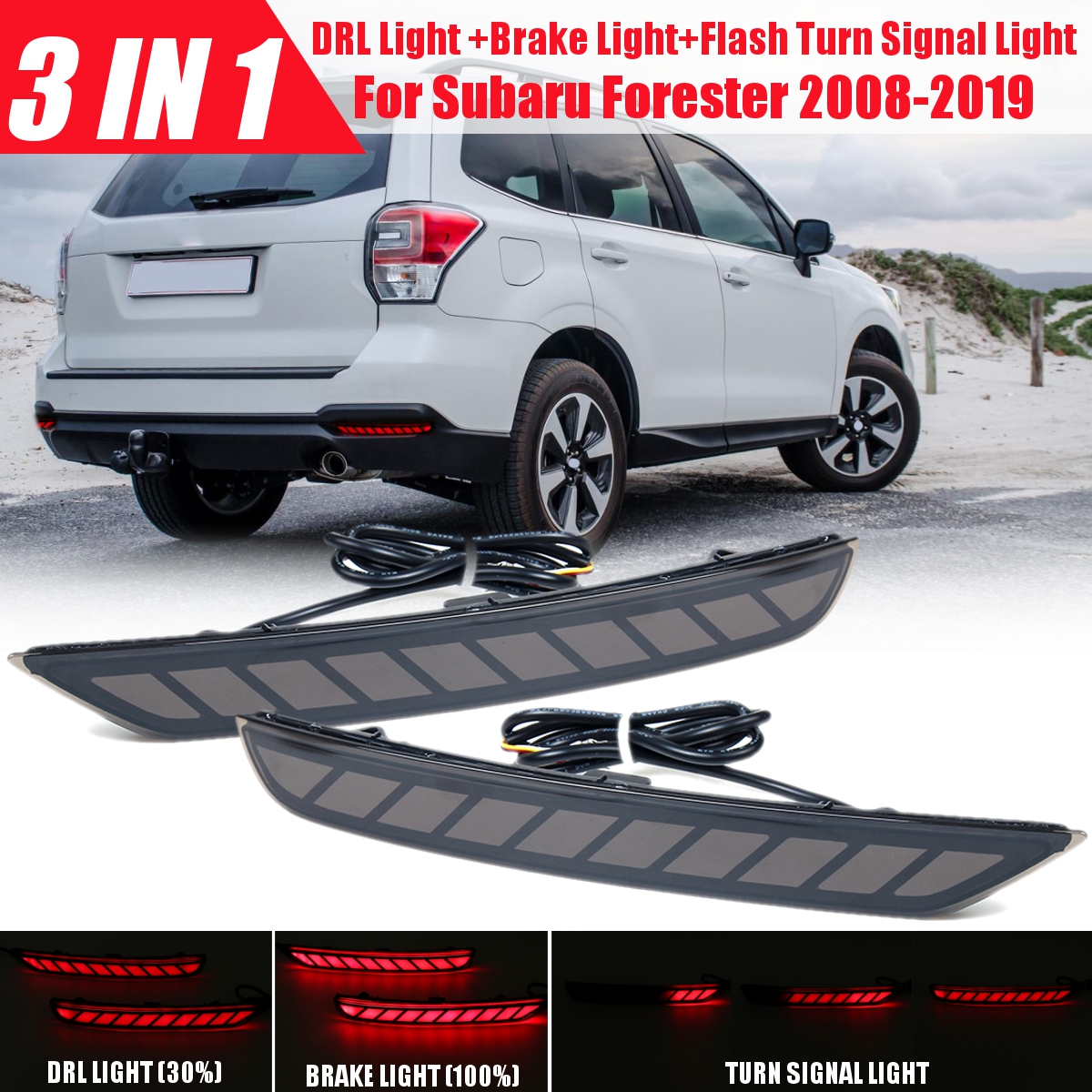 LED-Rear-Bumper-Indicator-DRL-Brake-Flash-Turn-Signal-Lights-Smoke-Black-Lens-For-Subaru-Forester-20-1668457