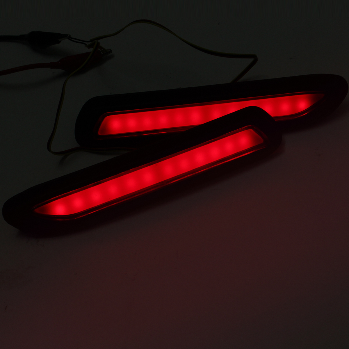 Pair-12V-5W-Car-LED-Bumper-Reflectors-Tail-Light-Red-Brake-Lamp-for-Mitsubishi-AU-1331640
