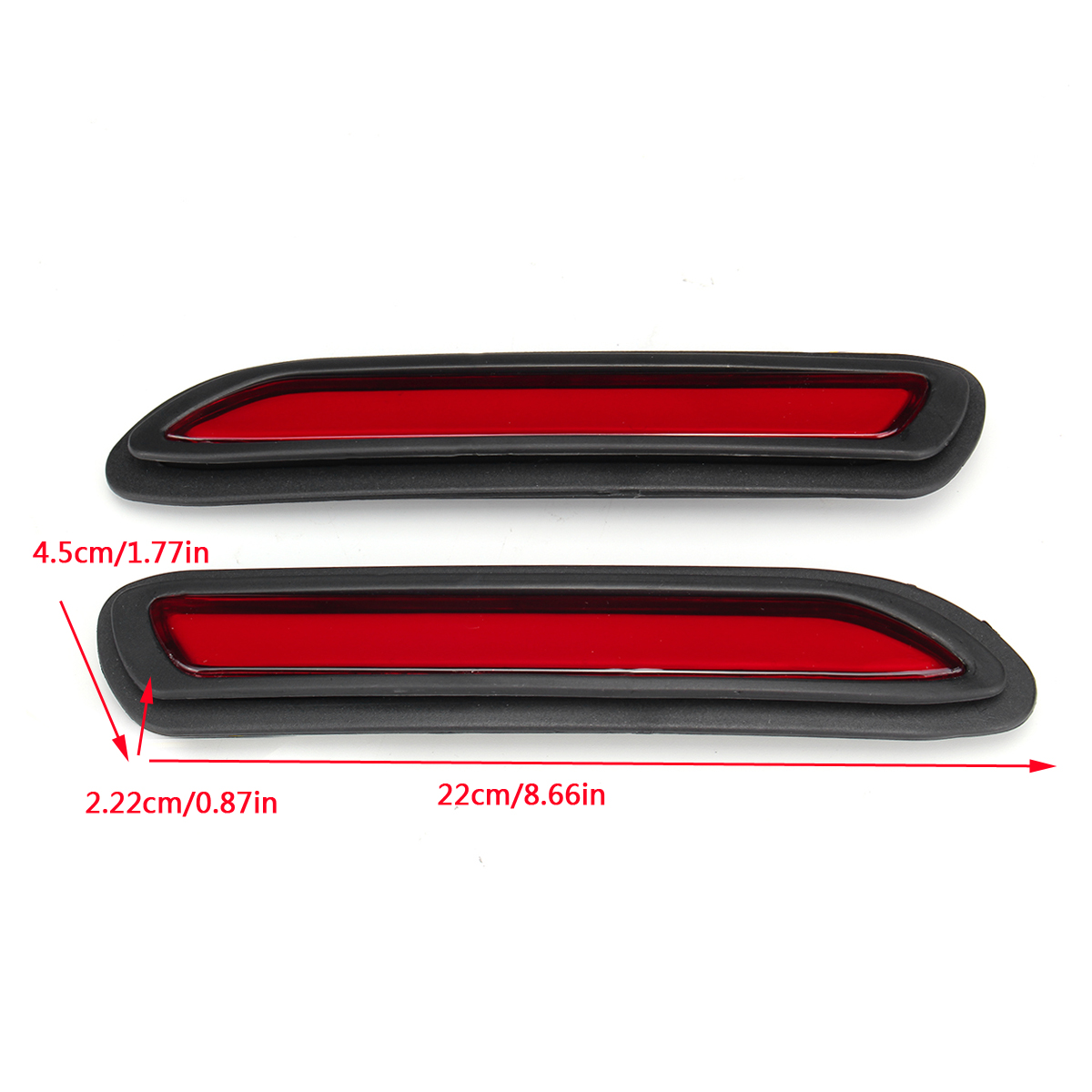 Pair-12V-5W-Car-LED-Bumper-Reflectors-Tail-Light-Red-Brake-Lamp-for-Mitsubishi-AU-1331640