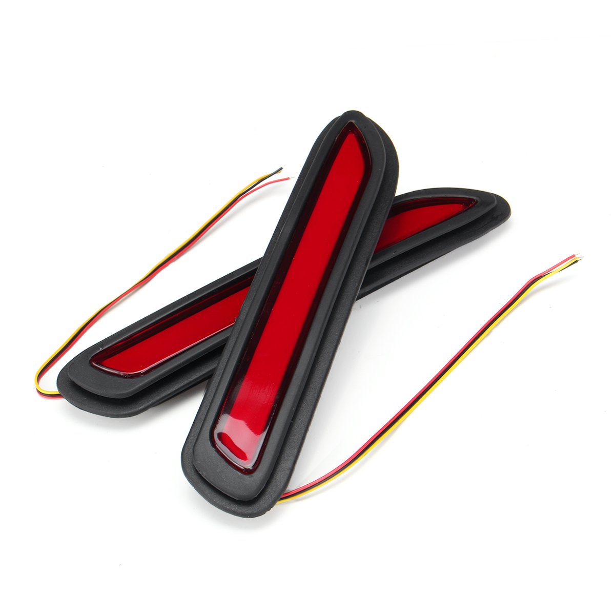 Pair-12V-5W-Car-LED-Bumper-Reflectors-Tail-Light-Red-Brake-Lamp-for-Mitsubishi-AU-1331640
