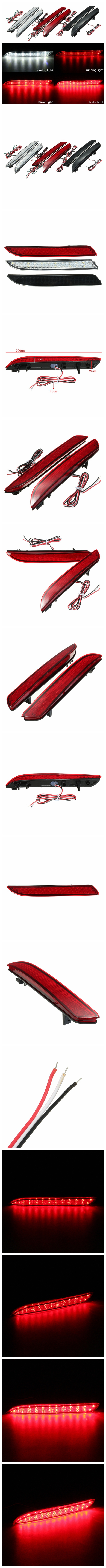 Pair-24-LEDs-Rear-Bumper-Turn-Signal-Light-Brake-Tail-Stop-Running-Lamp-For-Honda-CR-Z-CR-V-1103020