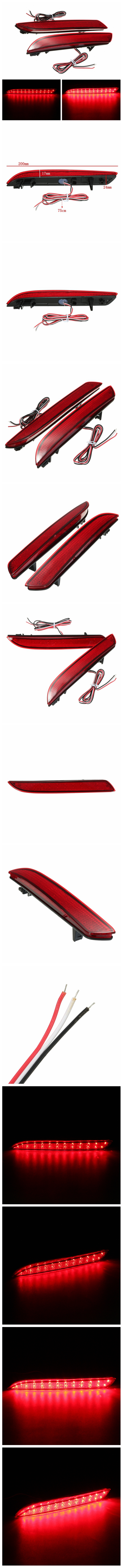 Pair-24-LEDs-Rear-Bumper-Turn-Signal-Light-Brake-Tail-Stop-Running-Lamp-For-Honda-CR-Z-CR-V-1103020