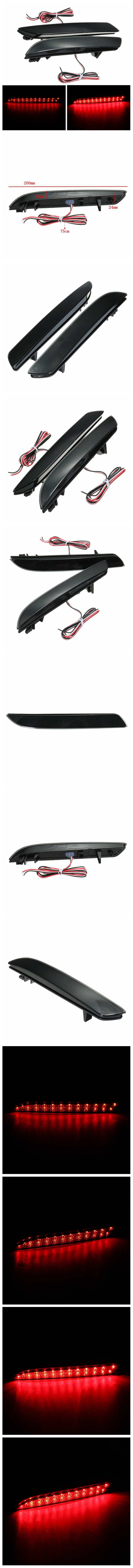 Pair-24-LEDs-Rear-Bumper-Turn-Signal-Light-Brake-Tail-Stop-Running-Lamp-For-Honda-CR-Z-CR-V-1103020