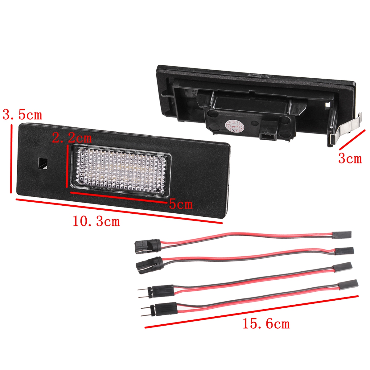 Pair-24-SMD-LED-License-Plate-Lights-6000K-White-For-Fiat-Marea-Alfa-46408006-46786572-1549433