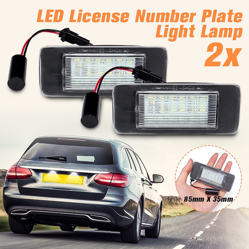 Pair-3W-Car-LED-License-Plate-Lights-for-Opel-Astra-Zafira-Vectra-CANBUS-Error-Free-White-1360488