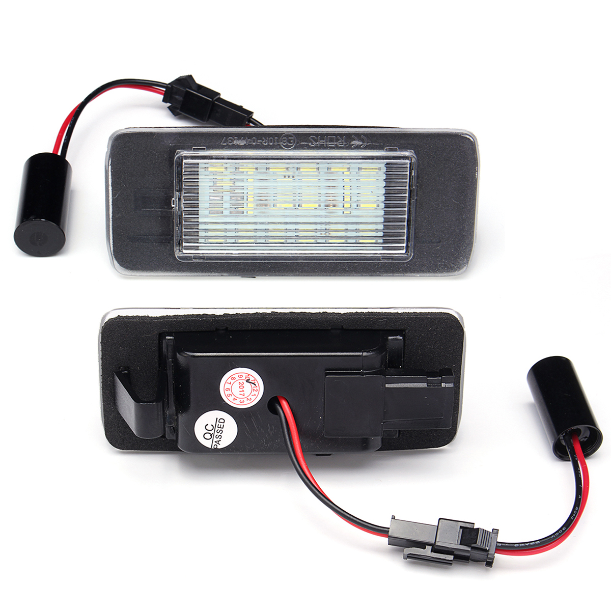 Pair-3W-Car-LED-License-Plate-Lights-for-Opel-Astra-Zafira-Vectra-CANBUS-Error-Free-White-1360488