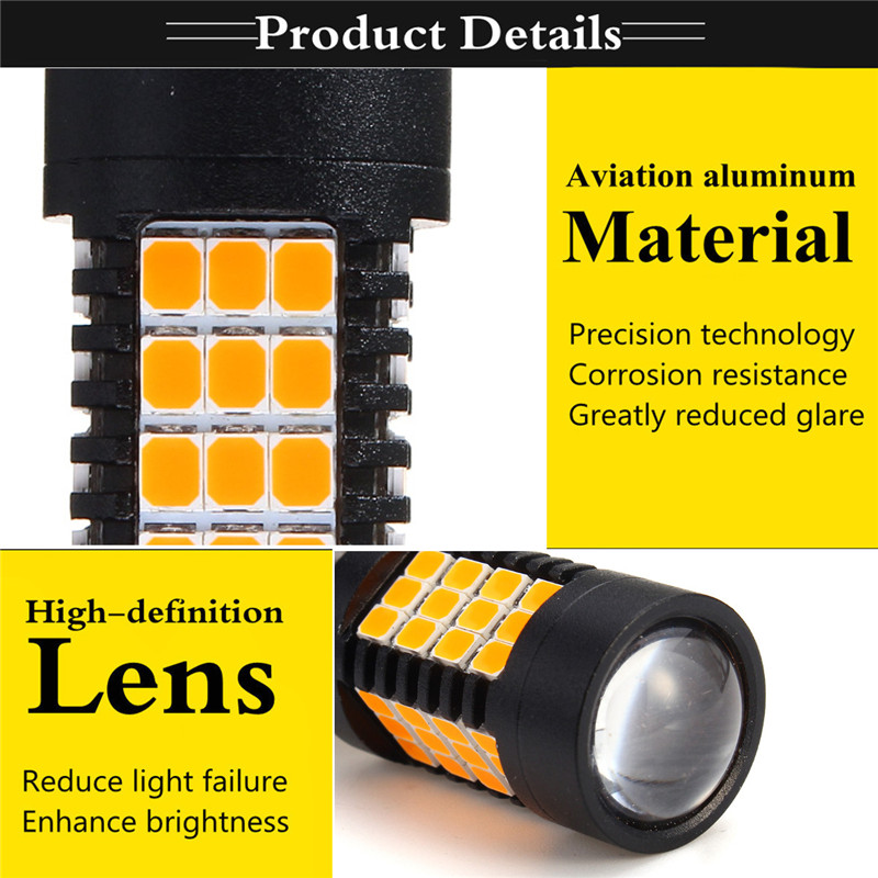 Pair-447LM-44W-Amber-LED-Car-Reversing-Backup-lights-Turn-Bulb-Lamp-3157-7443-1156-1157-2835-1342530