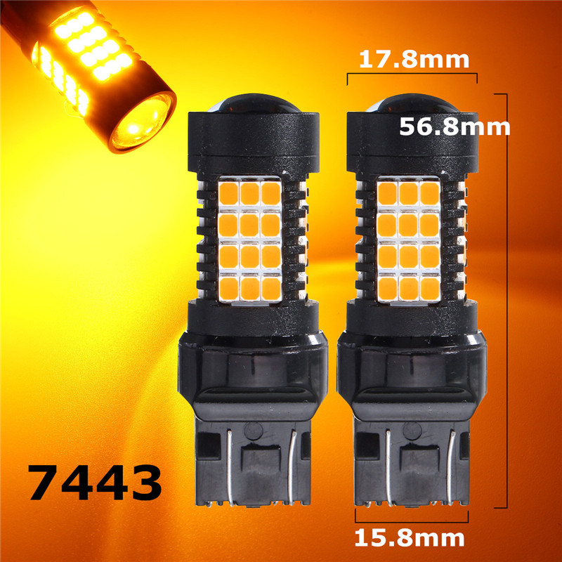 Pair-447LM-44W-Amber-LED-Car-Reversing-Backup-lights-Turn-Bulb-Lamp-3157-7443-1156-1157-2835-1342530