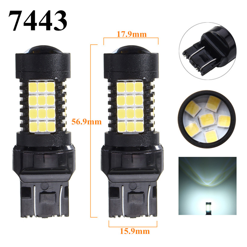 Pair-447LM-44W-White-LED-Car-Brake-Backup-lights-Turn-Bulb-Lamp-3157-7443-1156-1157-2835-1342646