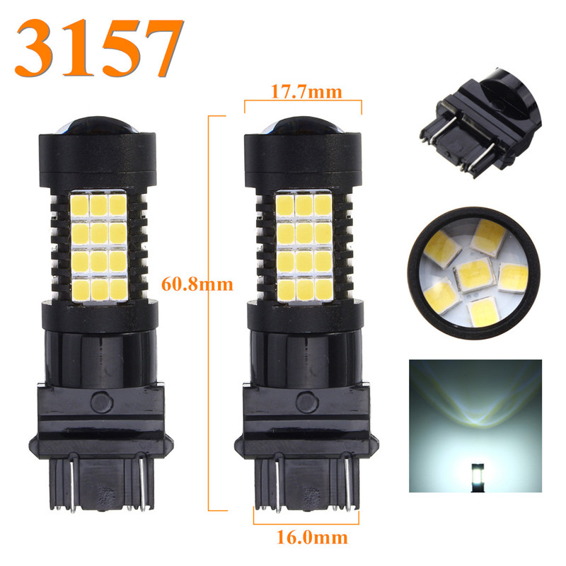 Pair-447LM-44W-White-LED-Car-Brake-Backup-lights-Turn-Bulb-Lamp-3157-7443-1156-1157-2835-1342646