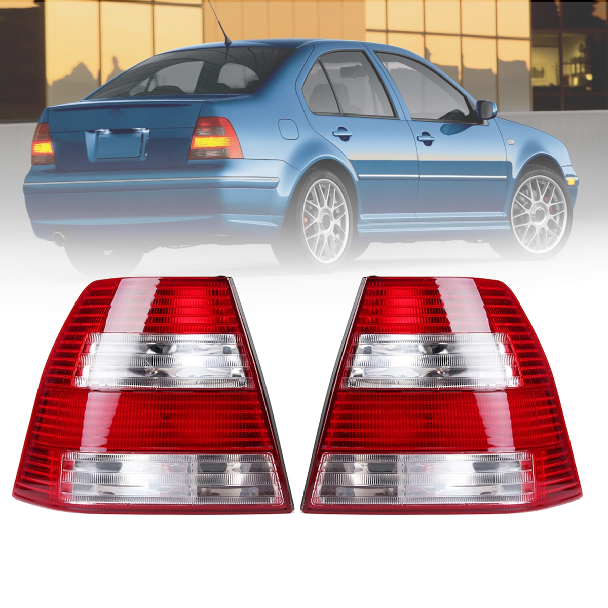 Pair-Car-Rear-Tail-Light-Brake-Lamp-with-no-Bulbs-for-VW-JettaBora-MK4-Sedan-1999-2005-1368261