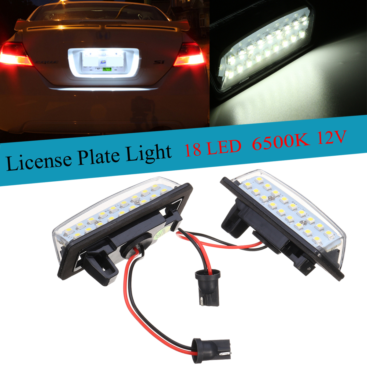 Pair-LED-Car-License-Plate-Lights-12V-White-for-Nissan-J31-Maxima-J32-Cefiro-Murano-1364391