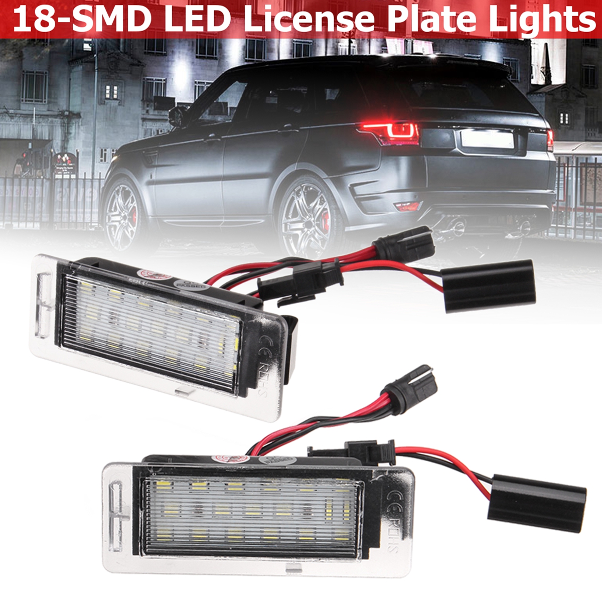 Pair-LED-License-Number-Plate-Lights-White-For-Opel-Vauxhall-Insignia-Sports-Tourer-Mokka-1609367