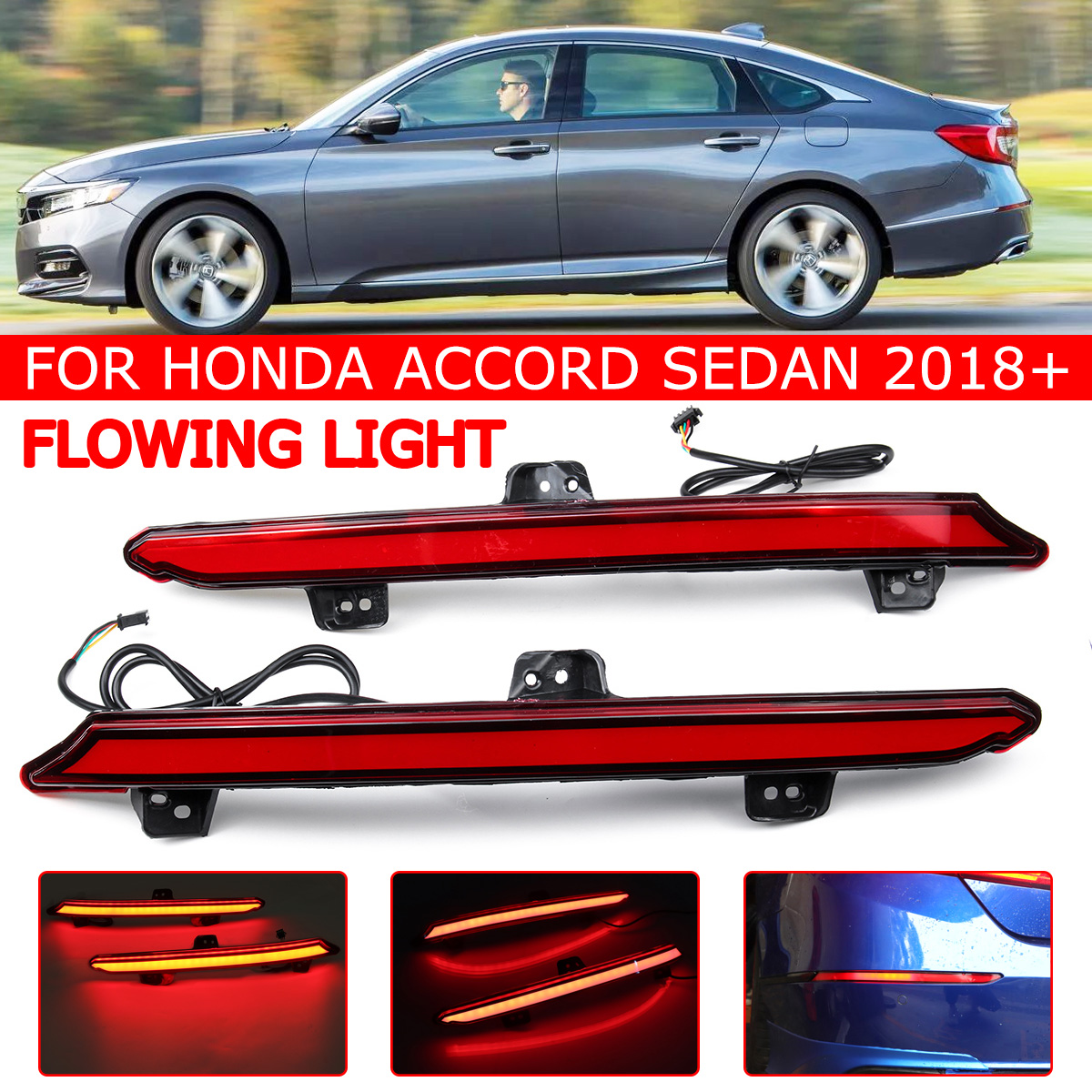 Pair-LED-Rear-Bumper-Tail-Light-Reflector-For-Honda-Accord-Sedan-2018-Up-1659925