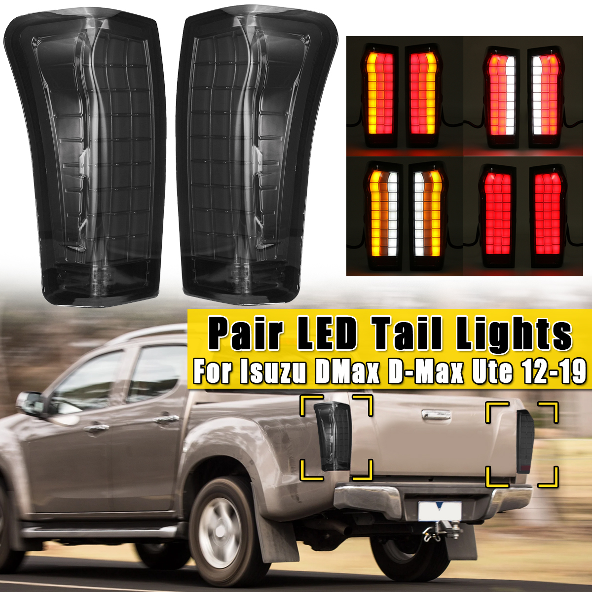 Pair-LED-Rear-Tail-Brake-Light-Lamp-Three-Colors-with-Wiring-For-Isuzu-DMax-D-Max-Ute-2012-2019-1668458