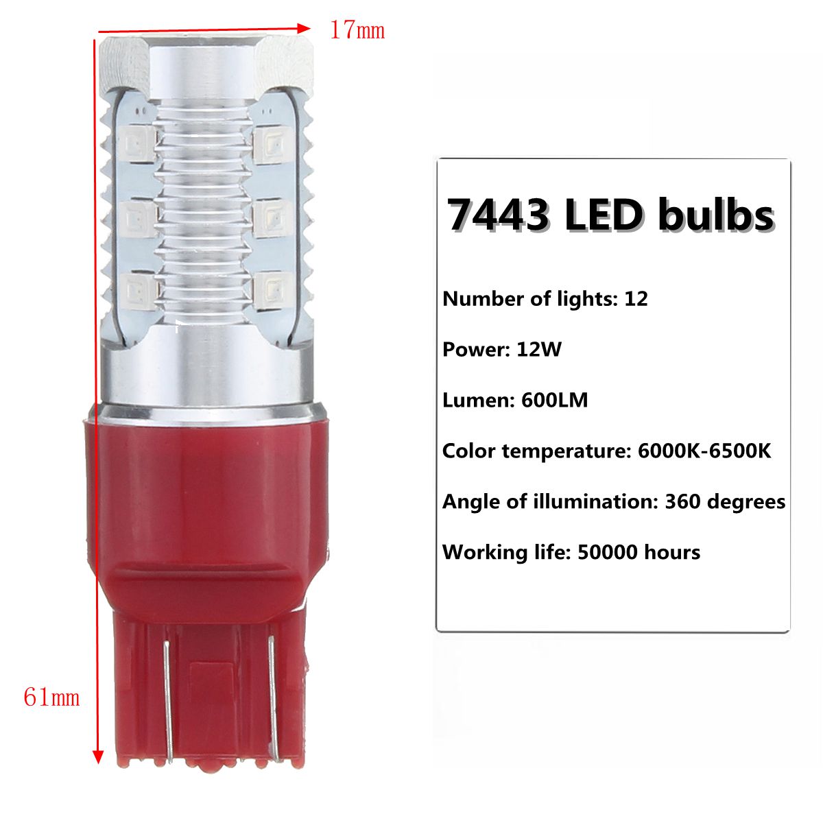 Pair-Red-12V-7443-12LED-Car-Brake-Lights-Bulb-Blinking-Flashing-Strobe-Tail-Stop-Lamp-1373073