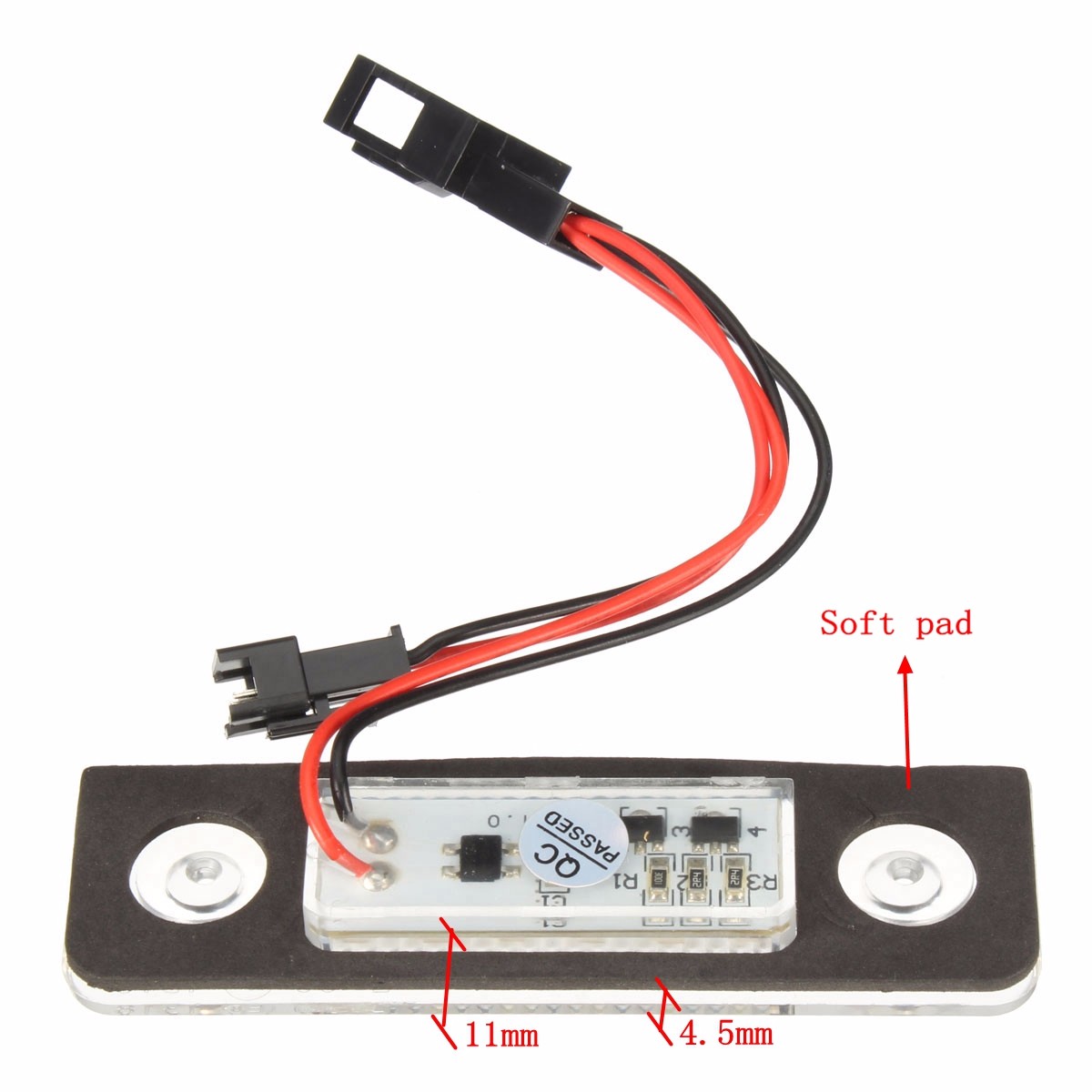 Pair-White-LED-License-Plate-Light-for-Skoda-Octavia-2008-Roomster-5J-2006-2010-1060306