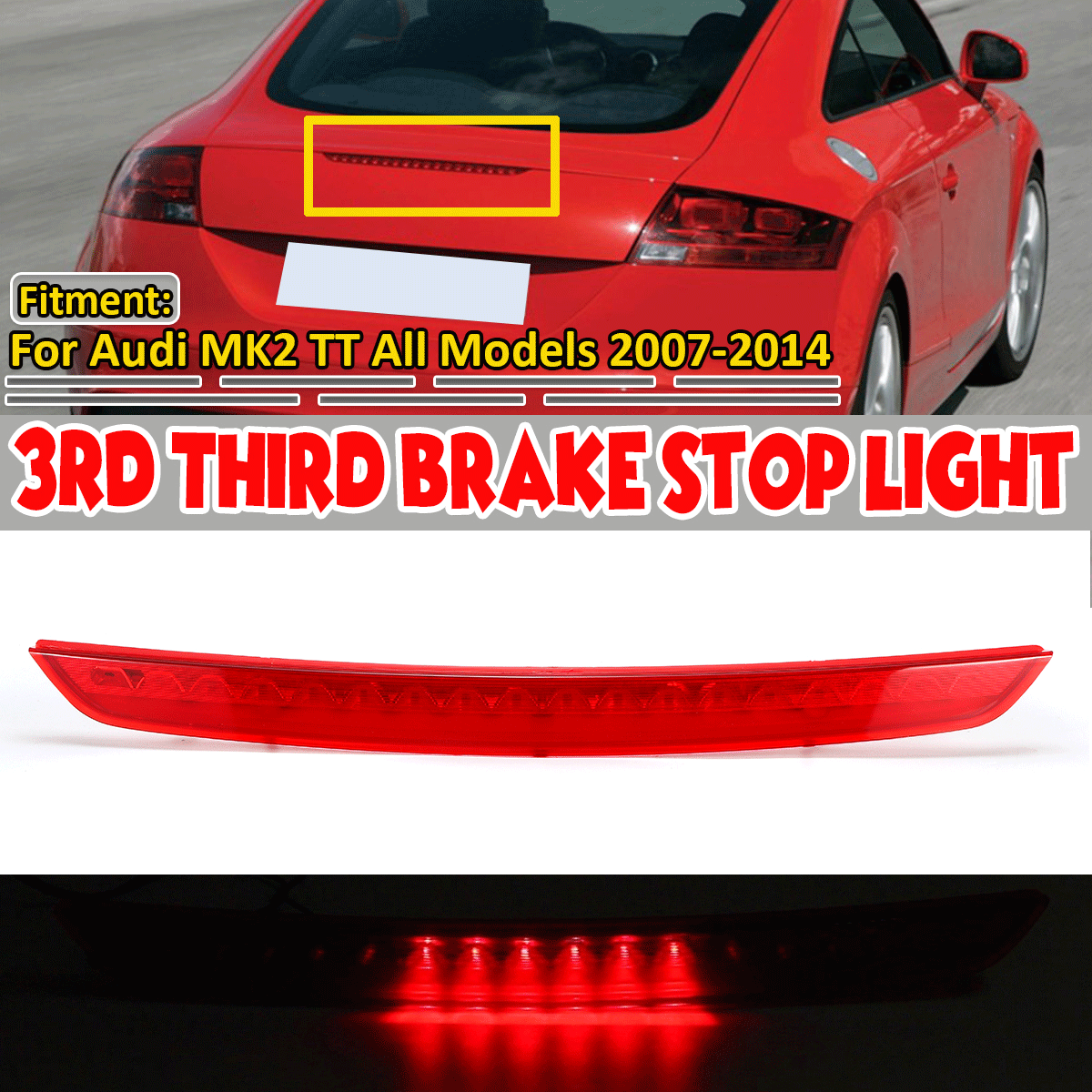 RED-Dynamic-Flowing-LED-High-Mount-Stop-Lamp-3rd-Third-Brake-Light-For-Audi-MK2-TT-2007-2014-8J09450-1746320