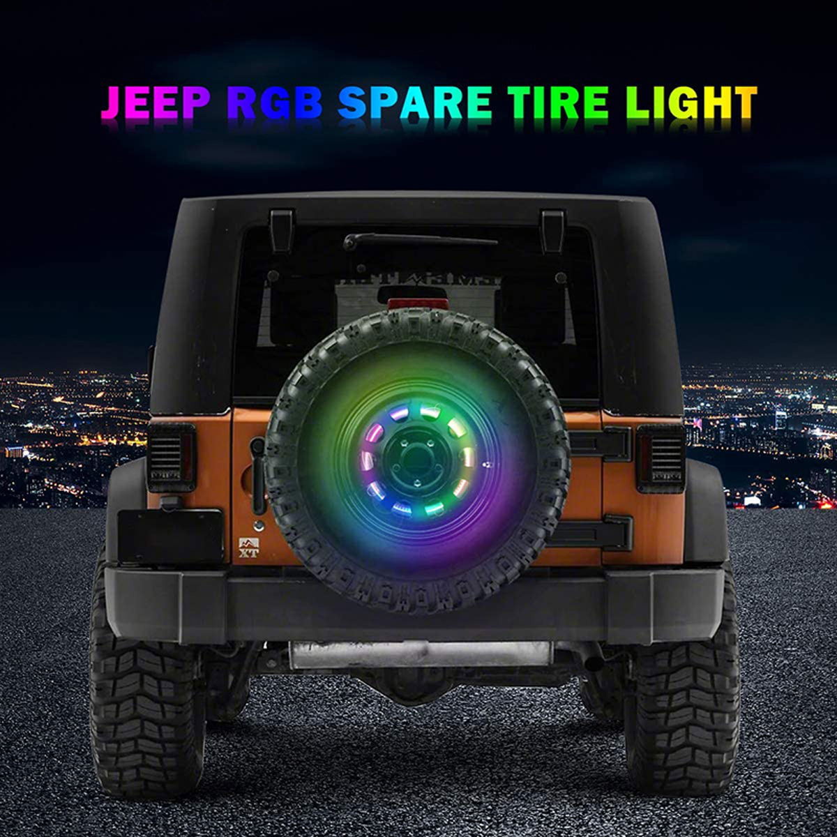 RGB-LED-Third-Brake-Light-Spare-Tire-bluetooth-Wireless-Remote-Controll-Waterproof-For-Wrangler-JK-J-1792787
