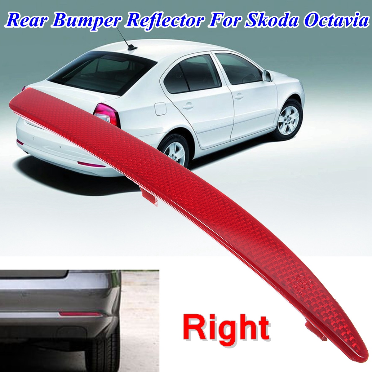 Rear-Right-Bumper-Reflector-Red-for-SKODA-OCTAVIA-MK2-1Z-2010-2014-1Z0945106A-1427046