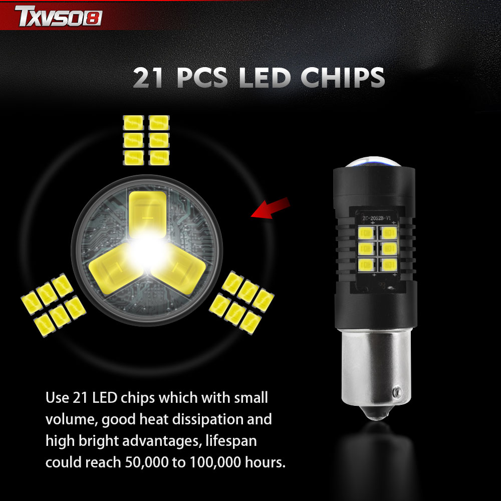 TXVSO8-1156-BA15S-P21W-21SMD-Car-LED-Light-Bulb-5W-Super-Bright-6000K-White-Reverse-Turn-Signal-Lamp-1726834