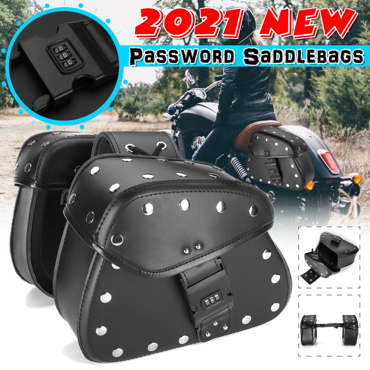 1-Pair-Motorcycle-Password-Lock-Saddlebags-Side-Storage-PU-Leather-Saddle-Bag-Universal-Black-1827056