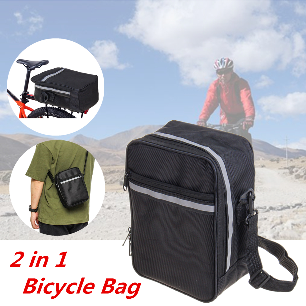 2-IN-1-Scooter-Seat-Waterproof-Storage-Bike-Cycling-Black-Rear-Storage-Bicycle-Bag-Hi-Capacity-1480563