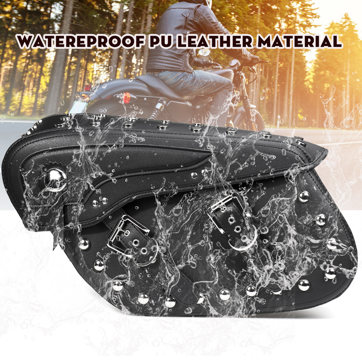 2X-Motorcycle-PU-Leather-Saddlebags-Side-Bag-Waterproof-For-Davison-1637195