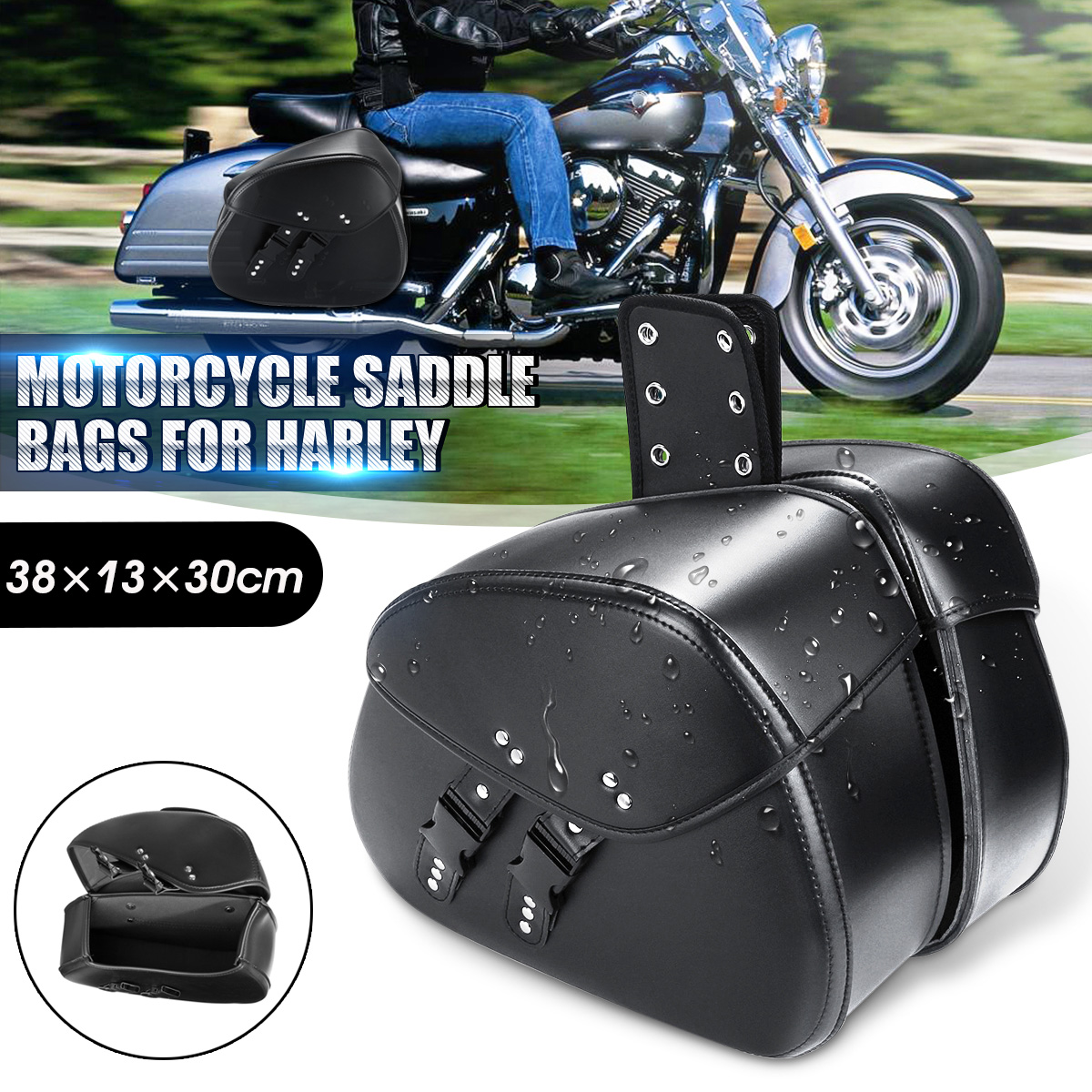 2x-Motorcycle-Tool-PU-Luggage-Saddlebags-Side-Storage-Pouch-For-Harley-Davidson-1581380