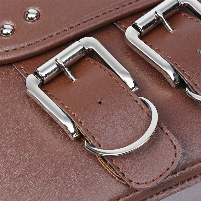 Brown-Motorcycle-PU-Leather-Saddlebags-Swingarm-Side-Tool-Bag-For-Harley-1313580
