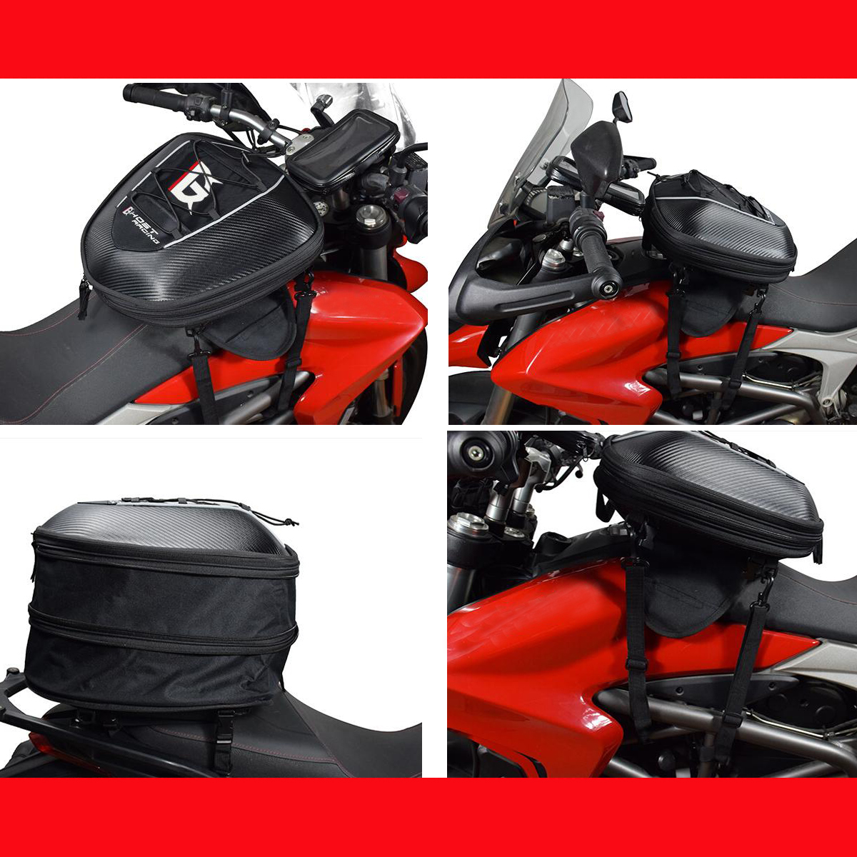 GHOST-RACING-Motorcycle-Riding-Tank-Saddlebags-Helmet-Tail-Rear-Seat-Tool-Bag-Luggage-Hard-Shell-Bla-1582155