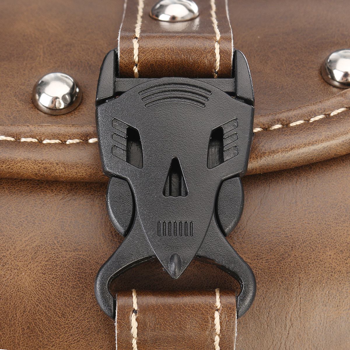 Leather-Motorcycle-Front-Fork-Tool-bag-For-HarleySoftailSportsterDyna-Brown-1481014