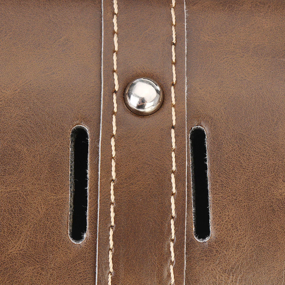Leather-Motorcycle-Front-Fork-Tool-bag-For-HarleySoftailSportsterDyna-Brown-1481014